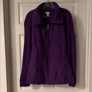 Croft & Barrow Deep Purple Puffer Jacket